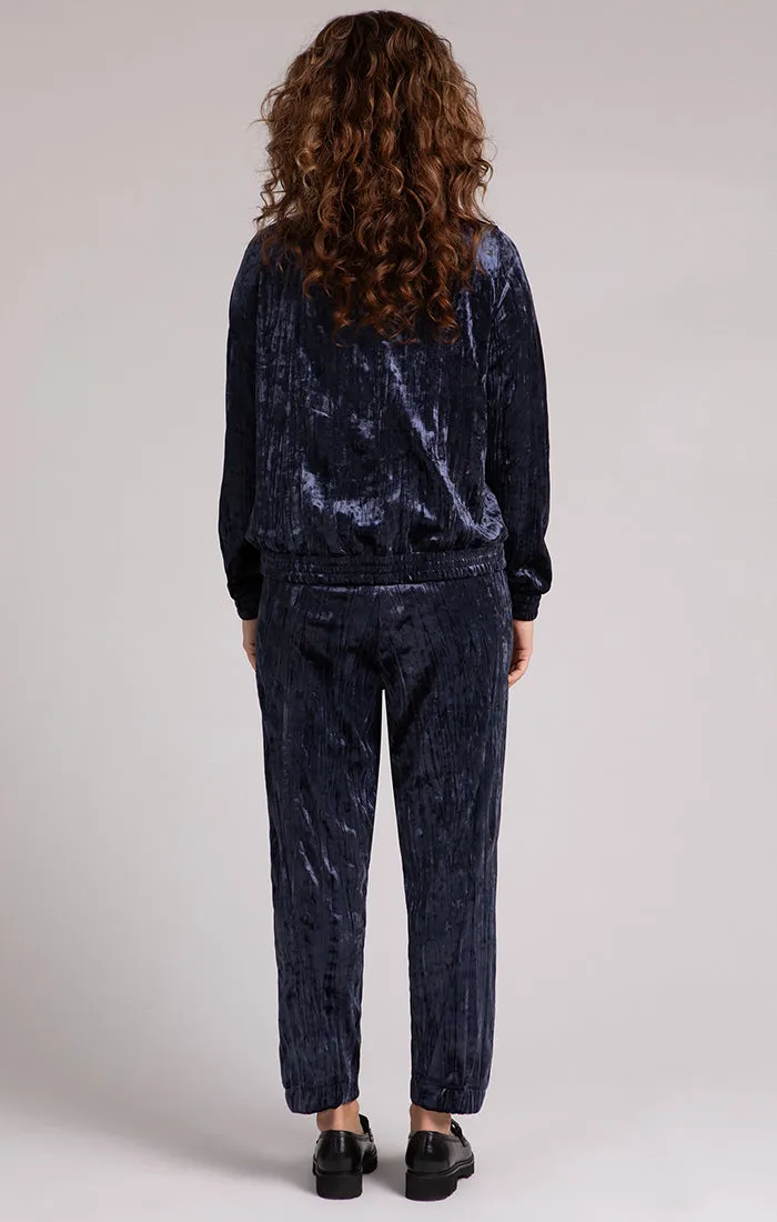 Zip Front Warm Up, Crinkle Velvet